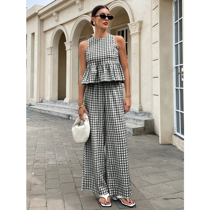 Women’s Ruffle Sleeveless Two Piece Set