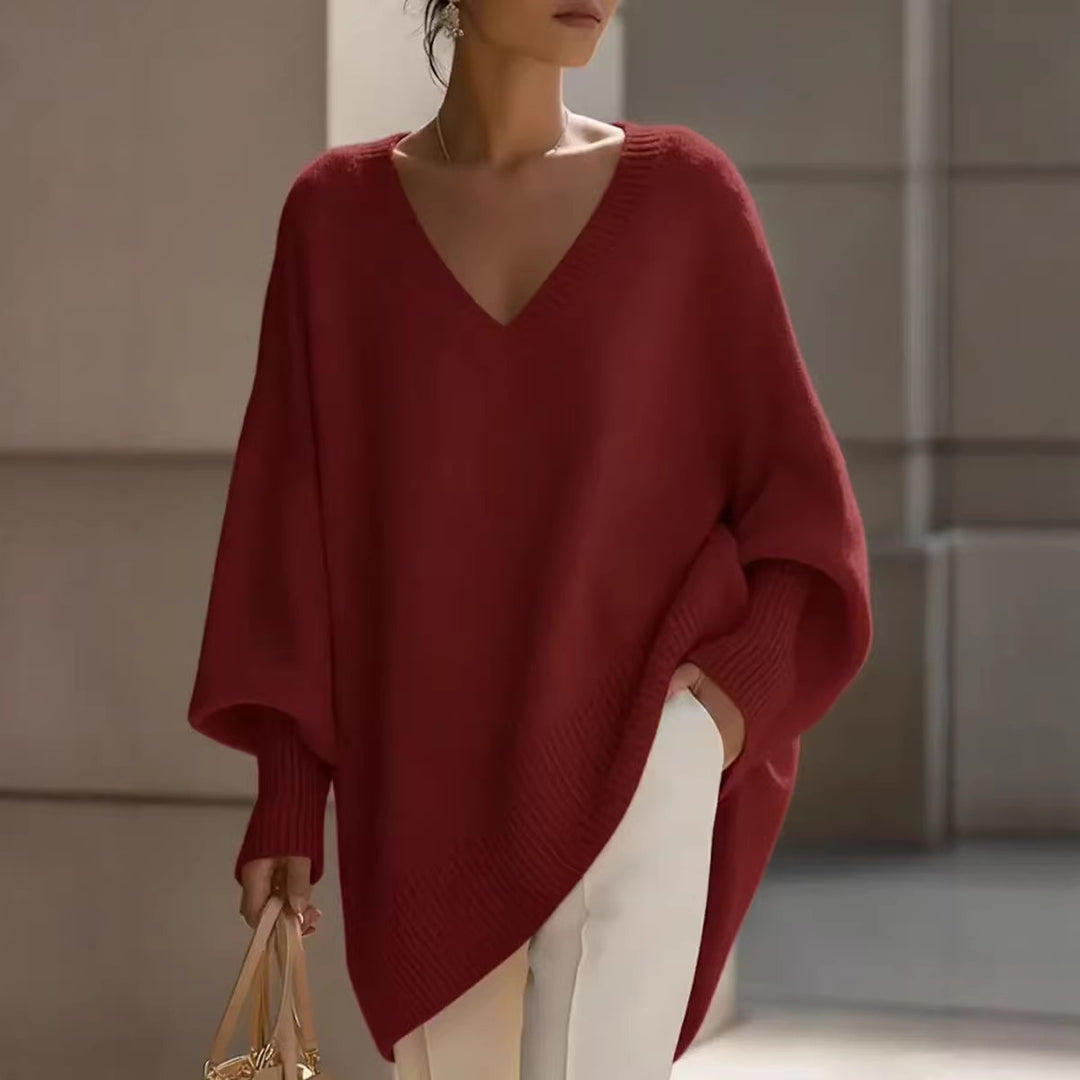 Women’s Oversized V-Neck Sweater