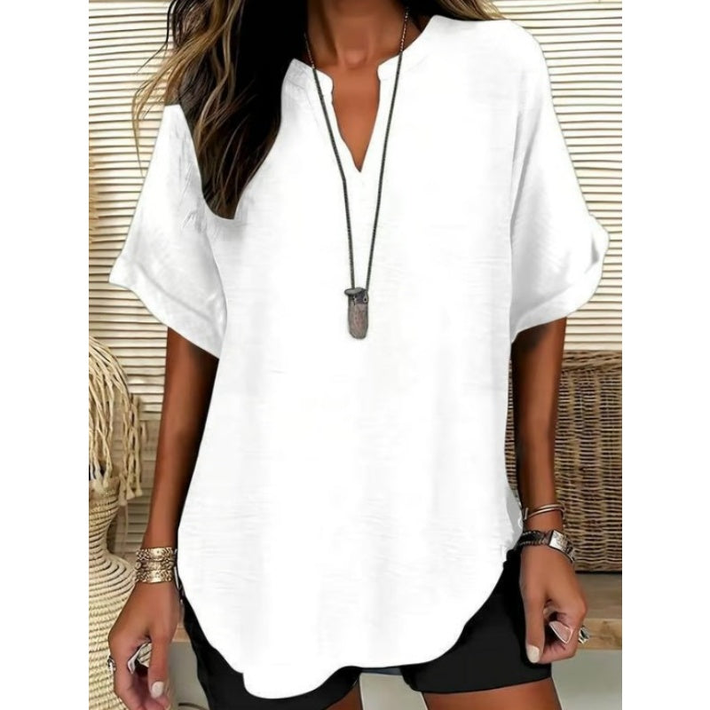 Women’s Oversized V-Neck Casual Blouse