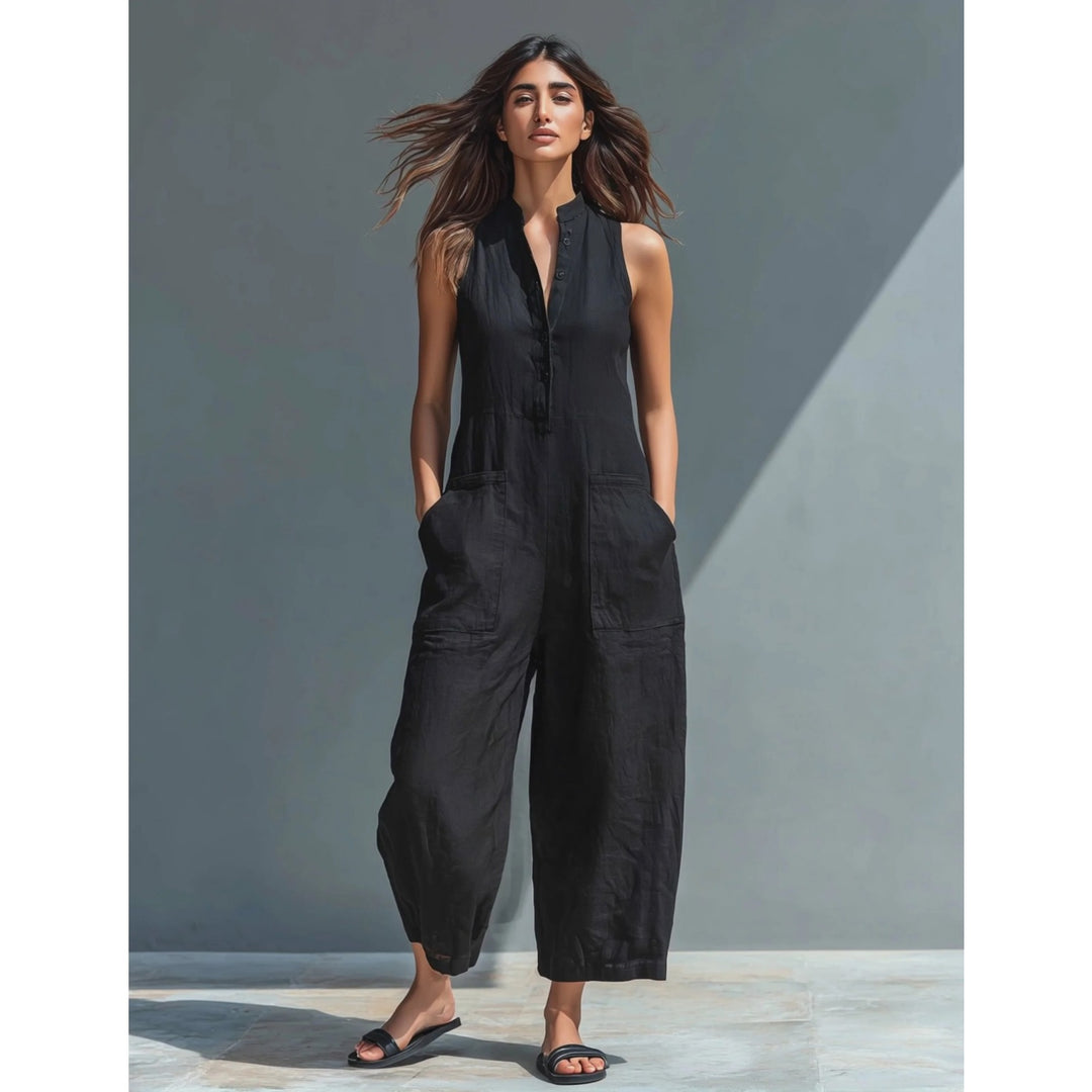 Women’s Linen Blend Jumpsuit