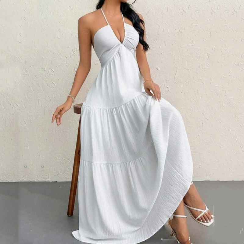 Women’s Deep V Neck Maxi Dress