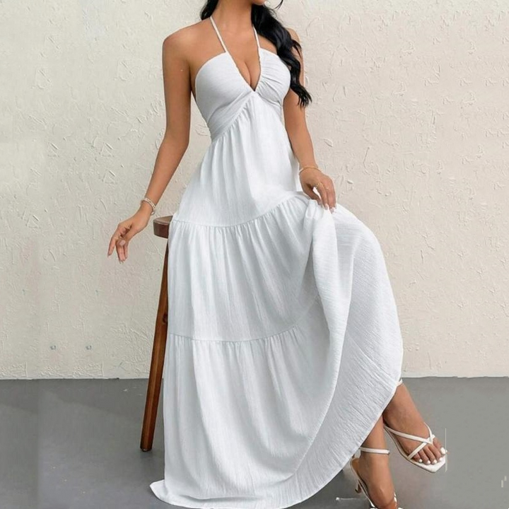 Women’s Deep V Neck Maxi Dress