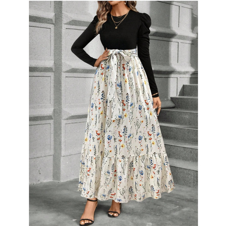 Women’s High Waisted Floral Maxi Dress