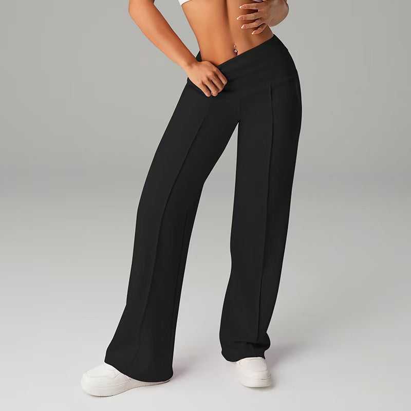 Women’s High-Waisted Straight-Leg Stretch Casual Pants