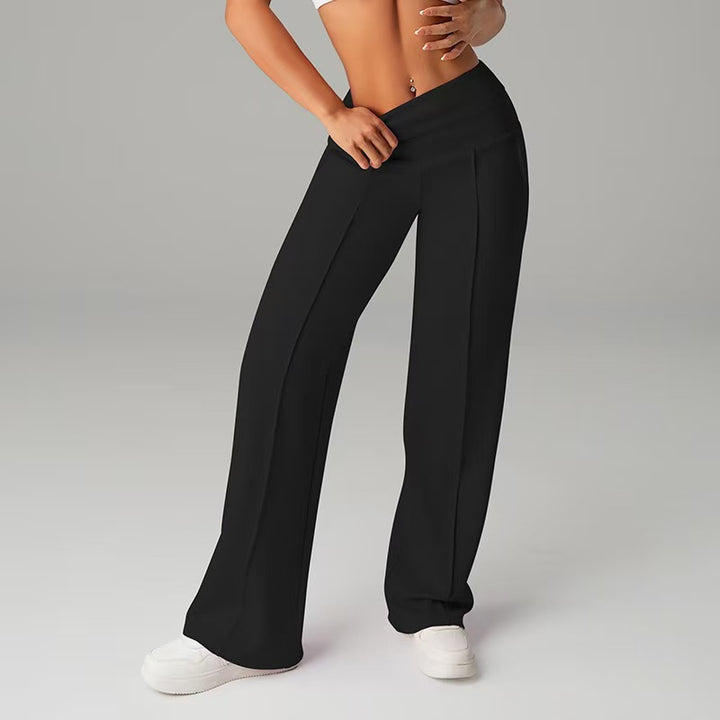 Women’s High-Waisted Straight-Leg Stretch Casual Pants