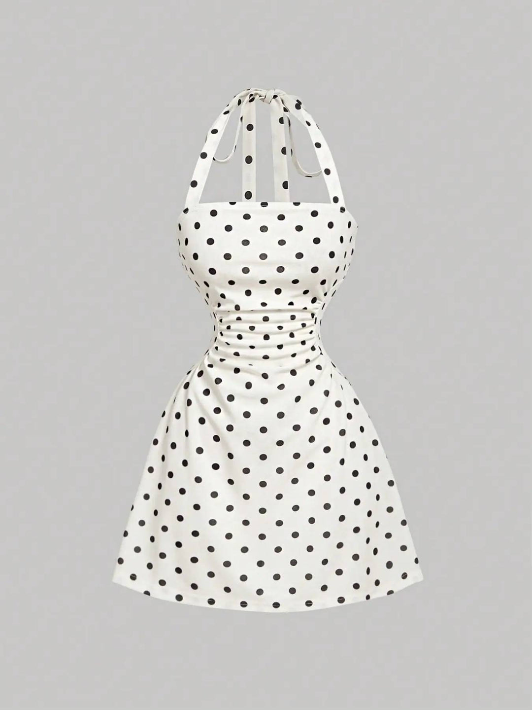 Women’s Polka Dot Backless Mini Dress