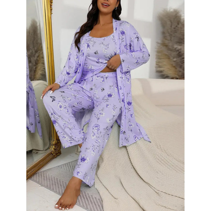 Plus Size Women’s 3-Piece Sleepwear Set