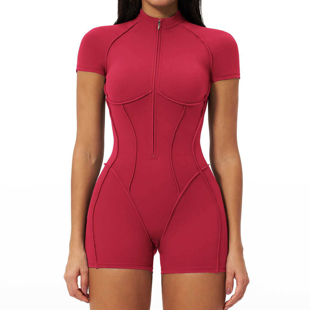 Women’s Padded Workout Romper – Built-In Bra & Sculpting Fit