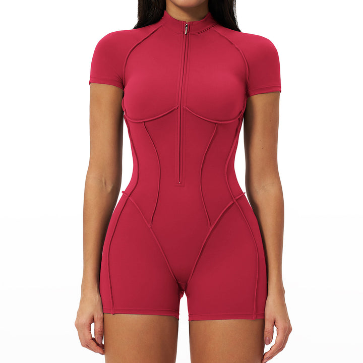 Women’s Padded Workout Romper – Built-In Bra & Sculpting Fit