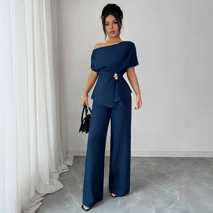 Women’s One Shoulder 2-Piece Set