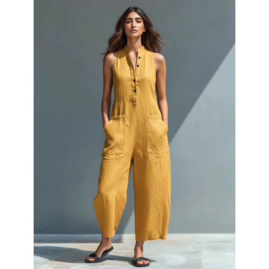 Women’s Linen Blend Jumpsuit