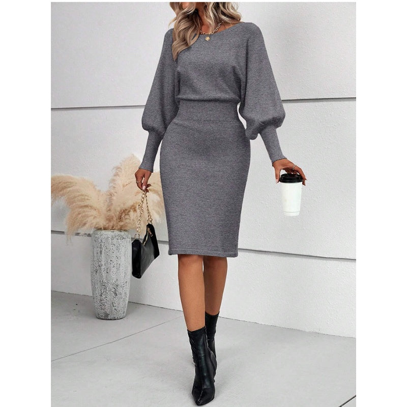 Women’s Long Sleeve Knit Midi Dress