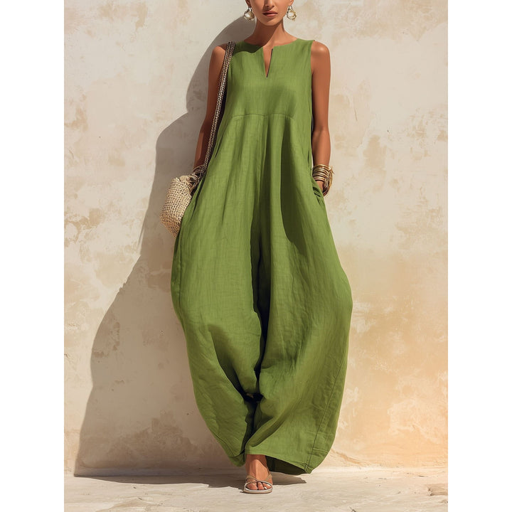Women’s Sleeveless Wide Leg Jumpsuit