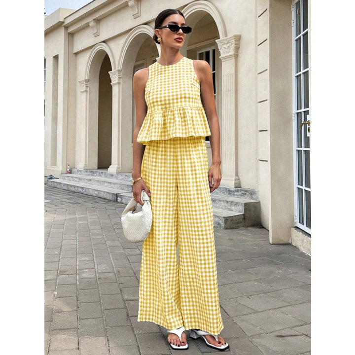 Women’s Ruffle Sleeveless Two Piece Set