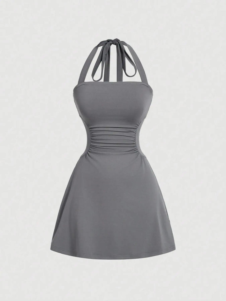 Women’s Polka Dot Backless Mini Dress