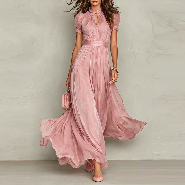 Women’s V-Neck Ruffle Maxi Dress