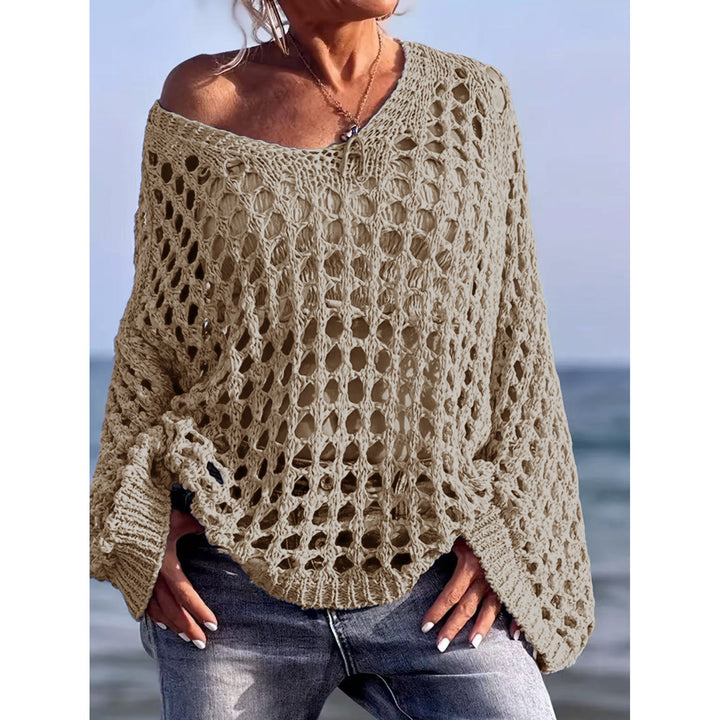 Women’s Open Knit Crochet Cover & Casual Layering Top