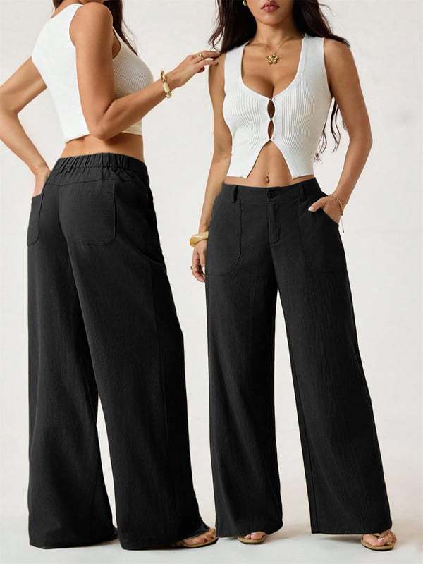 Women’s Linen Cotton Wide Leg Pants