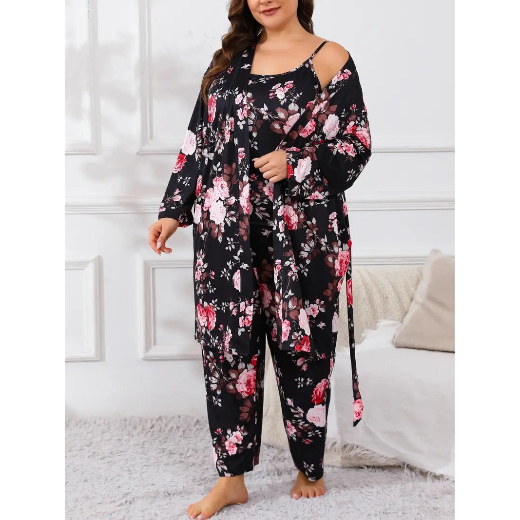 Plus Size Women’s 3-Piece Sleepwear Set