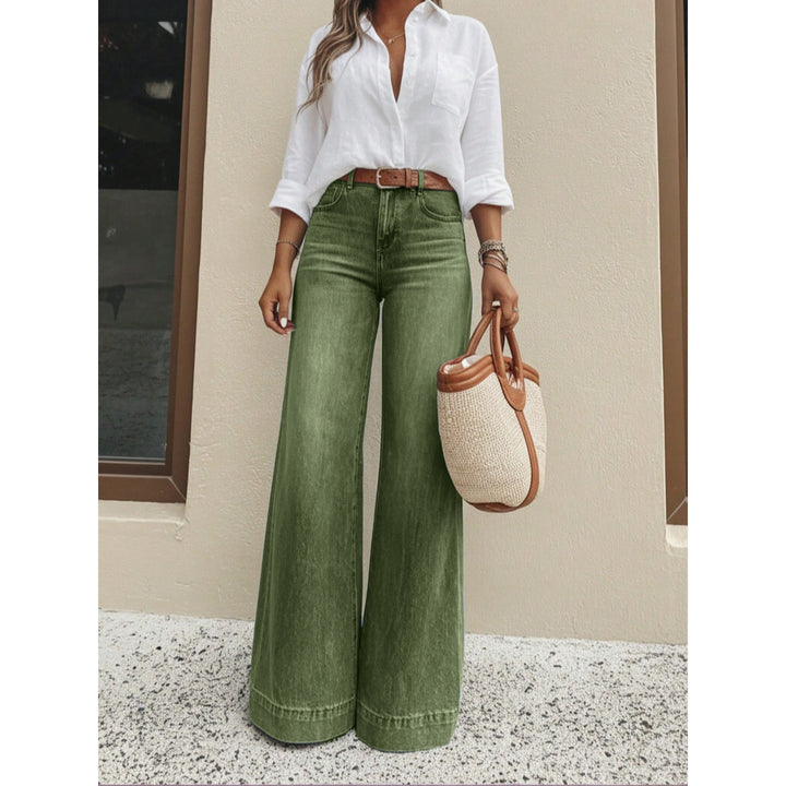 Women’s Vintage Washed Wide Leg Jeans
