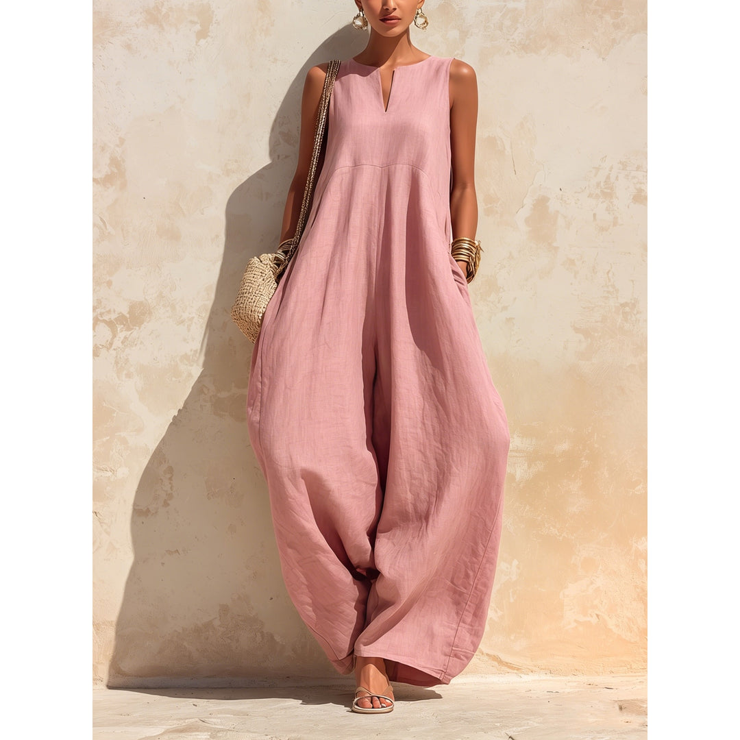 Women’s Sleeveless Wide Leg Jumpsuit