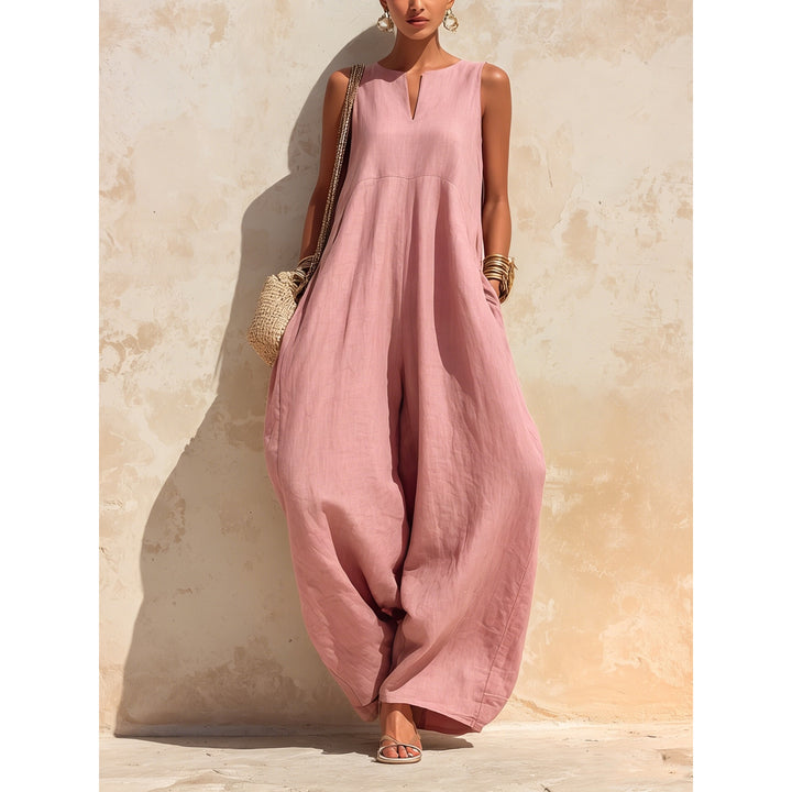 Women’s Sleeveless Wide Leg Jumpsuit