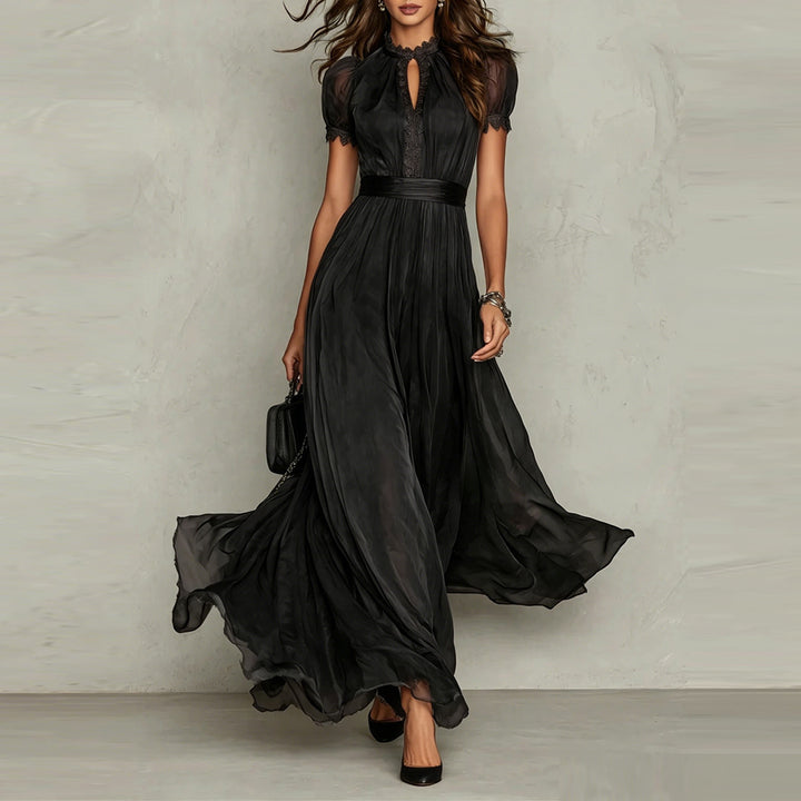 Women’s V-Neck Ruffle Maxi Dress