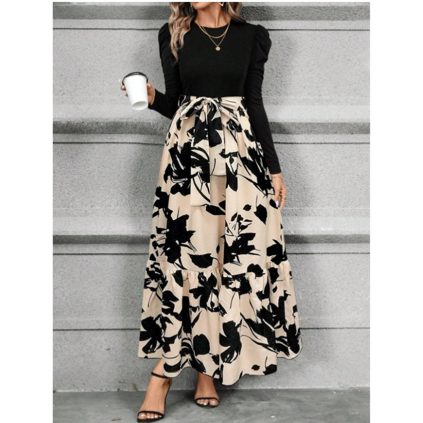 Women’s High Waisted Floral Maxi Dress