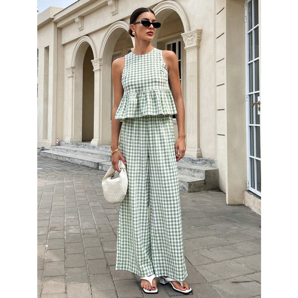 Women’s Ruffle Sleeveless Two Piece Set