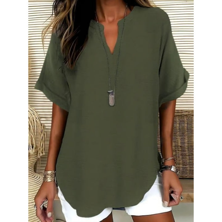 Women’s Oversized V-Neck Casual Blouse