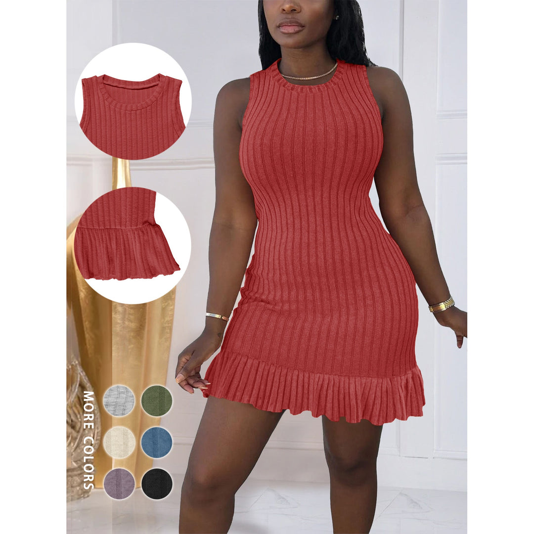 Women’s Ribbed Sleeveless Mini Dress