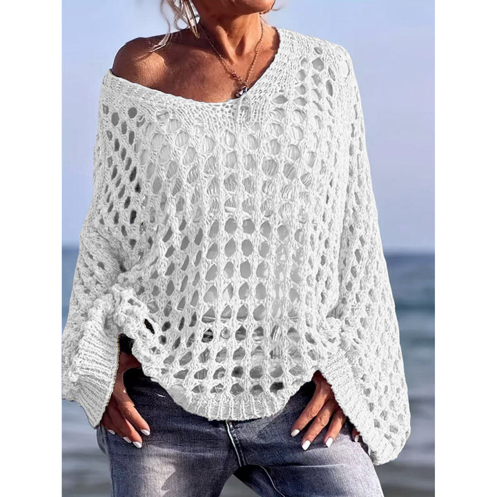 Women’s Open Knit Crochet Cover & Casual Layering Top
