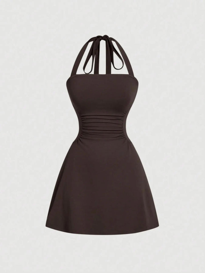 Women’s Polka Dot Backless Mini Dress