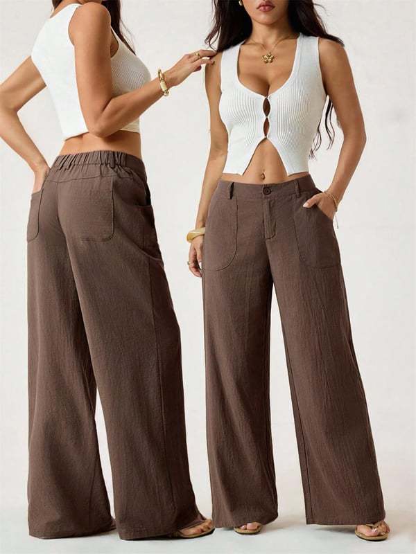 Women’s Linen Cotton Wide Leg Pants