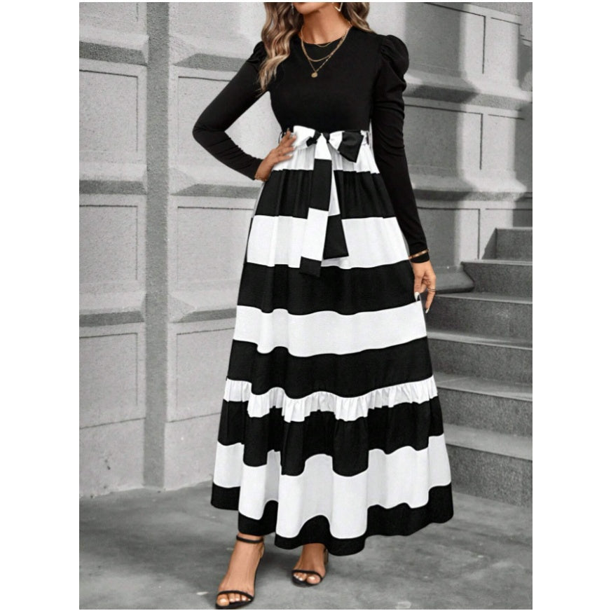 Women’s High Waisted Floral Maxi Dress