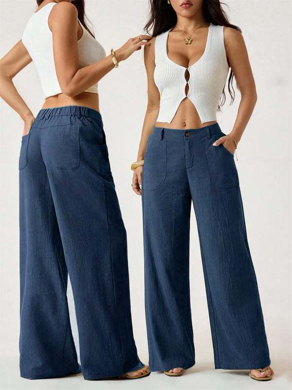 Women’s Linen Cotton Wide Leg Pants
