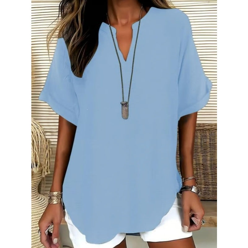 Women’s Oversized V-Neck Casual Blouse