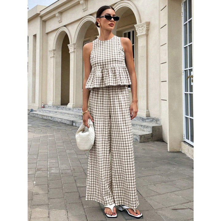 Women’s Ruffle Sleeveless Two Piece Set
