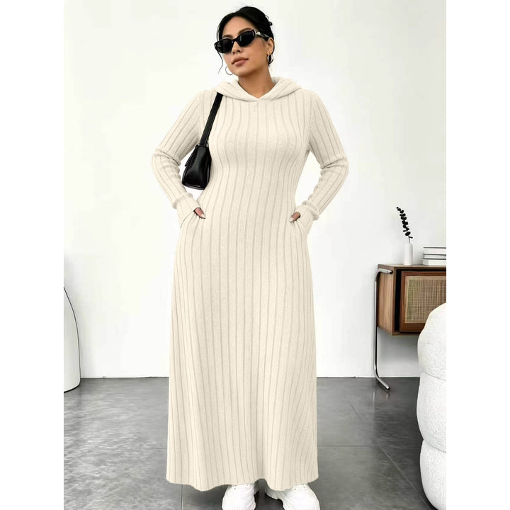 Women’s Hooded Ribbed Maxi Dress