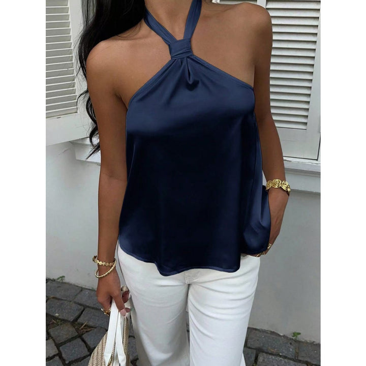 Women’s Halter Neck Open Back Cami Top
