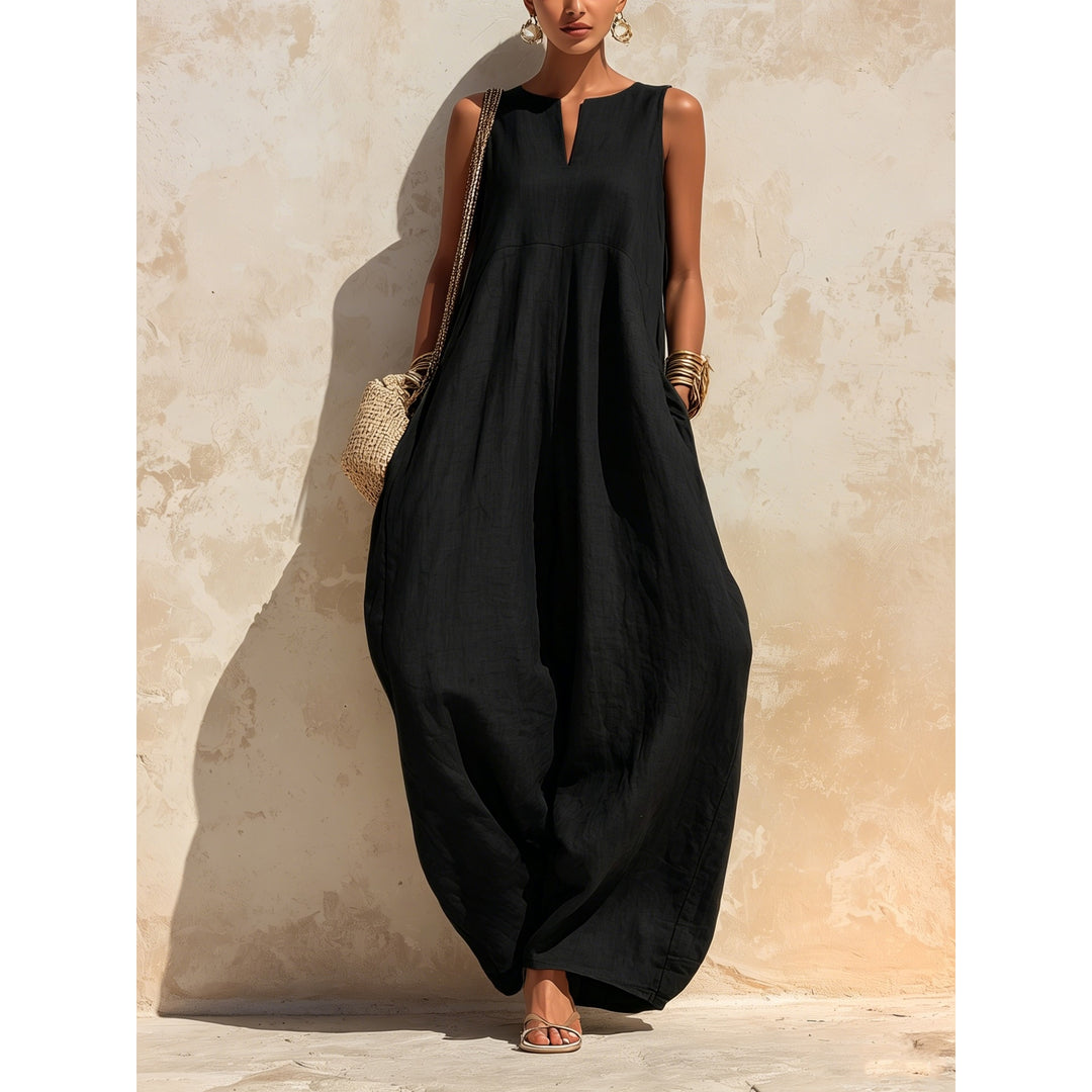 Women’s Sleeveless Wide Leg Jumpsuit