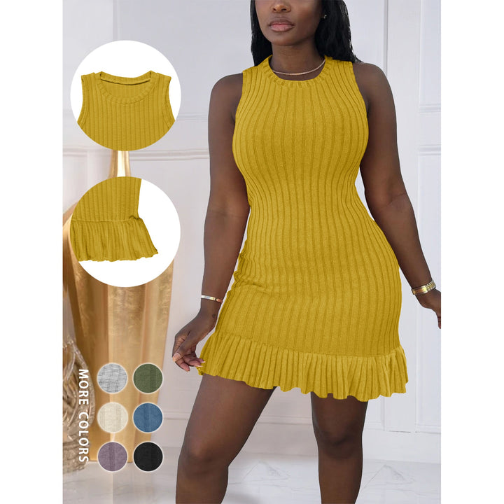 Women’s Ribbed Sleeveless Mini Dress