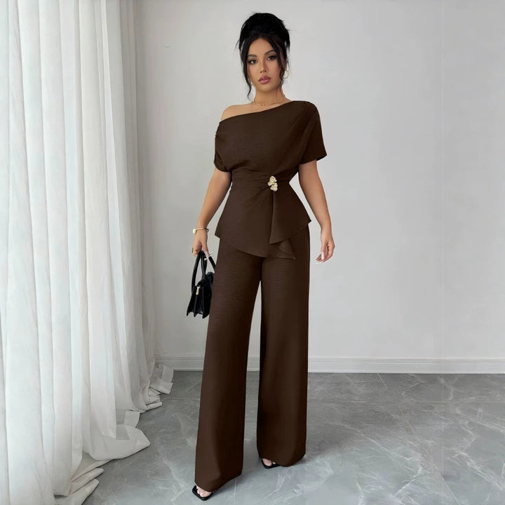 Women’s One Shoulder 2-Piece Set