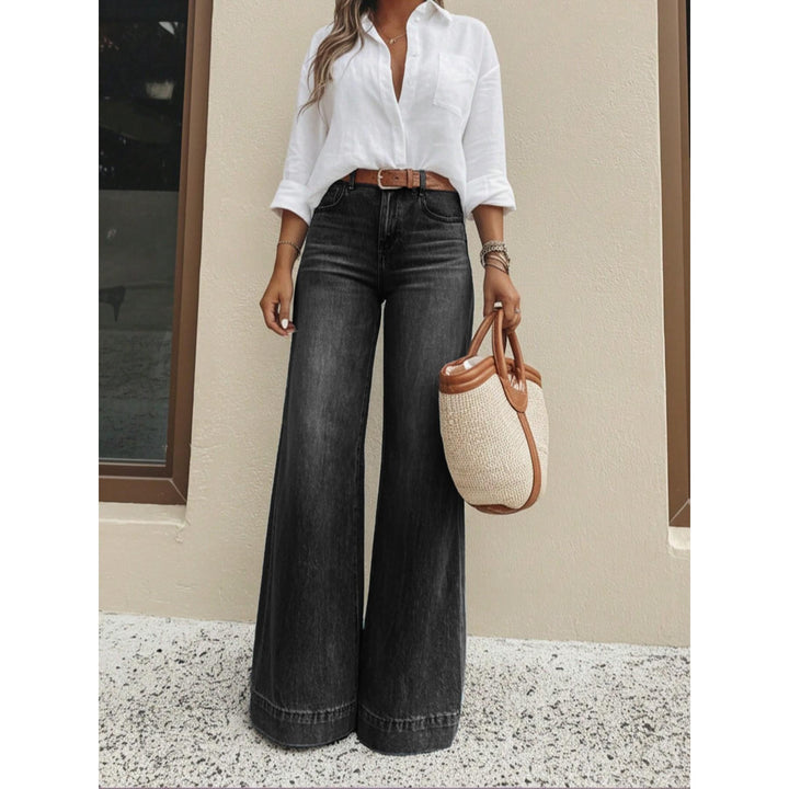 Women’s Vintage Washed Wide Leg Jeans
