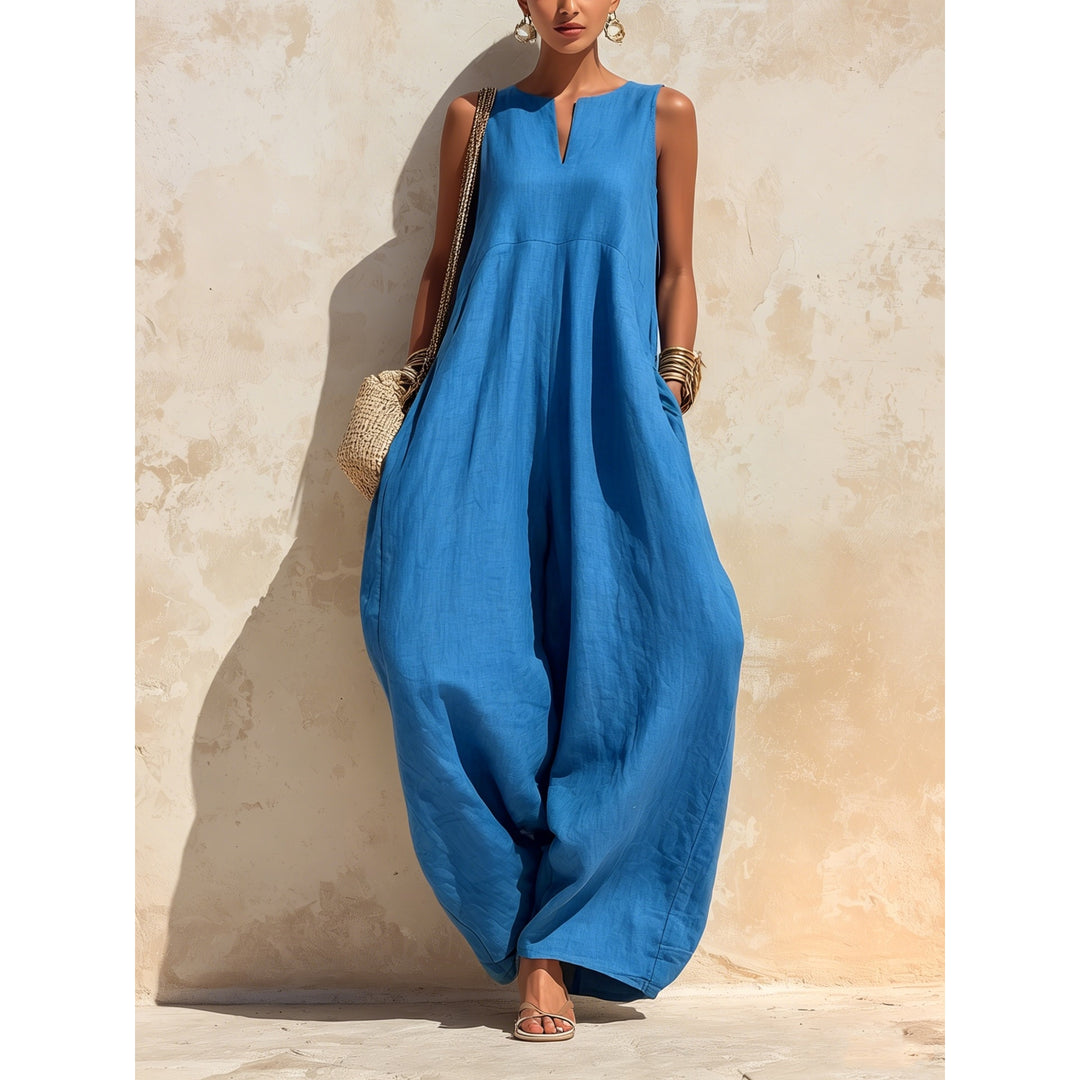 Women’s Sleeveless Wide Leg Jumpsuit