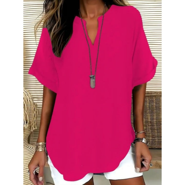 Women’s Oversized V-Neck Casual Blouse