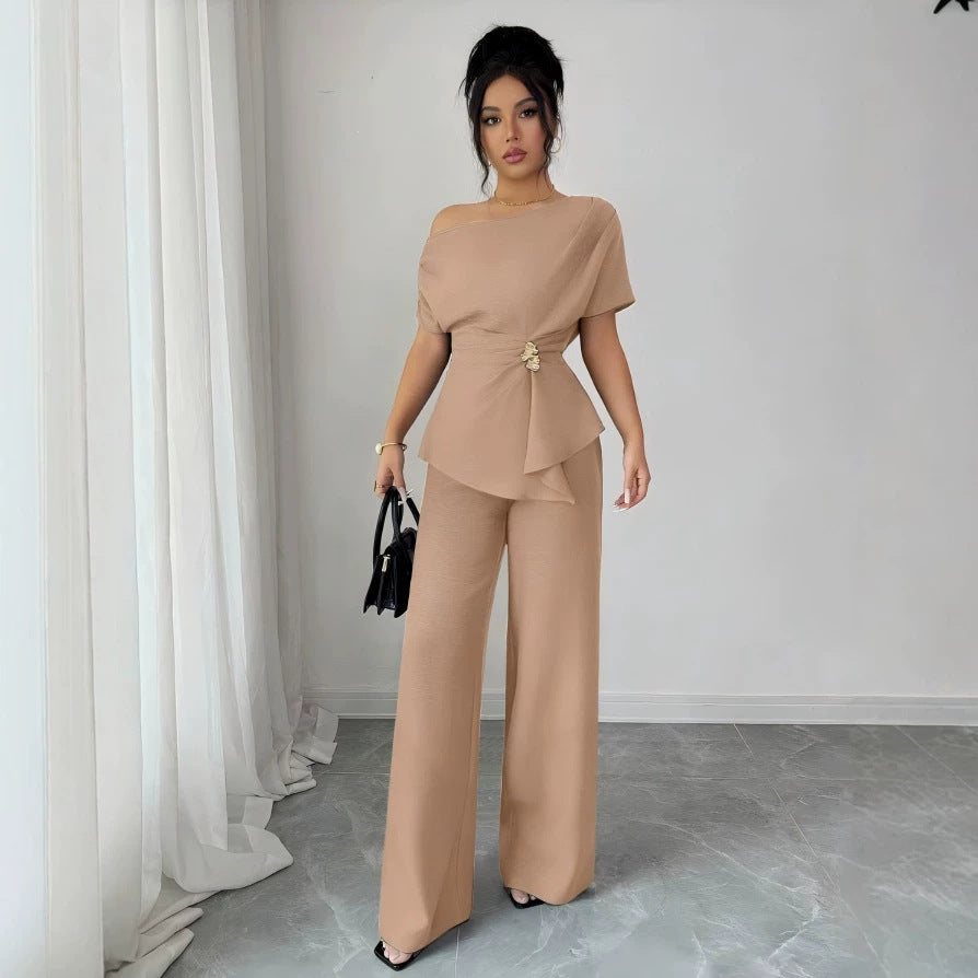 Women’s One Shoulder 2-Piece Set