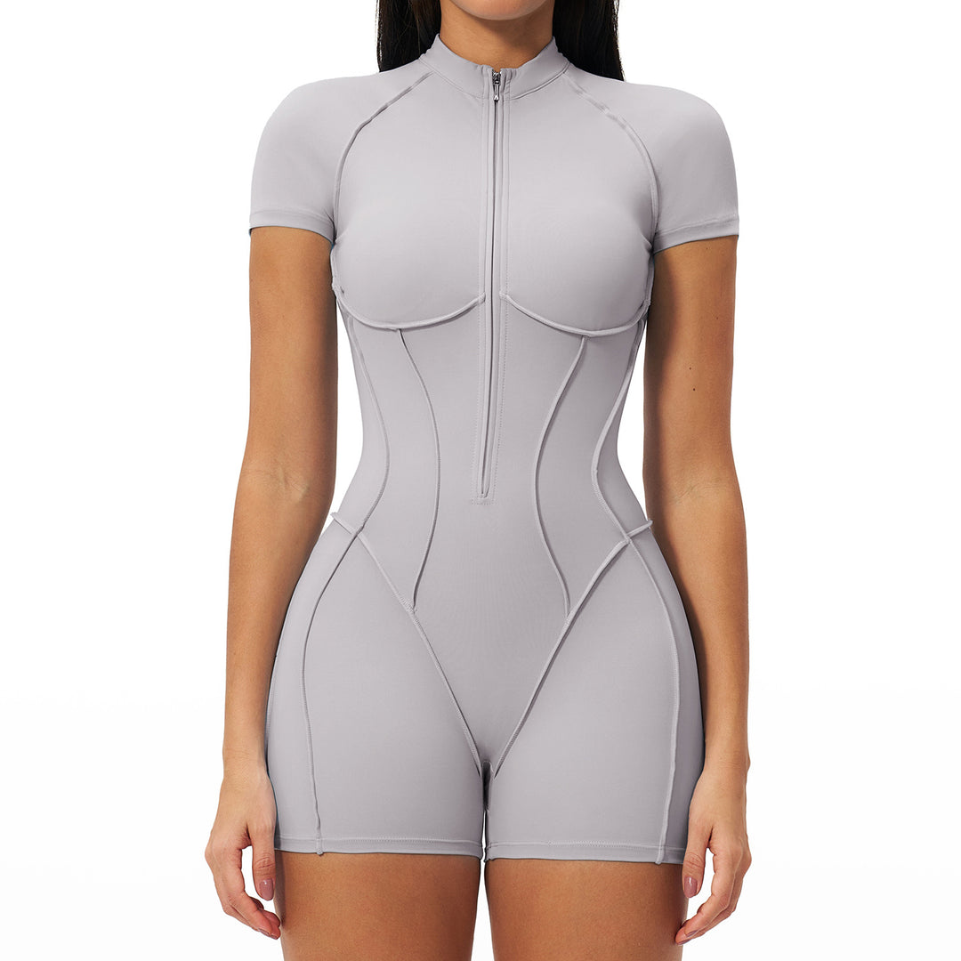 Women’s Padded Workout Romper – Built-In Bra & Sculpting Fit