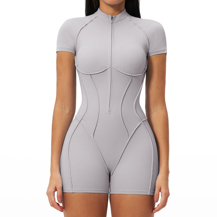 Women’s Padded Workout Romper – Built-In Bra & Sculpting Fit
