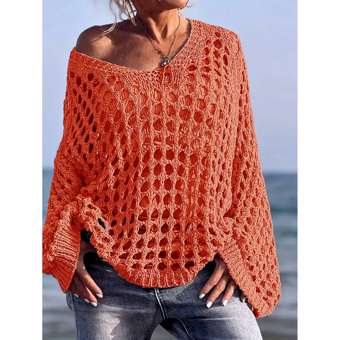 Women’s Open Knit Crochet Cover & Casual Layering Top